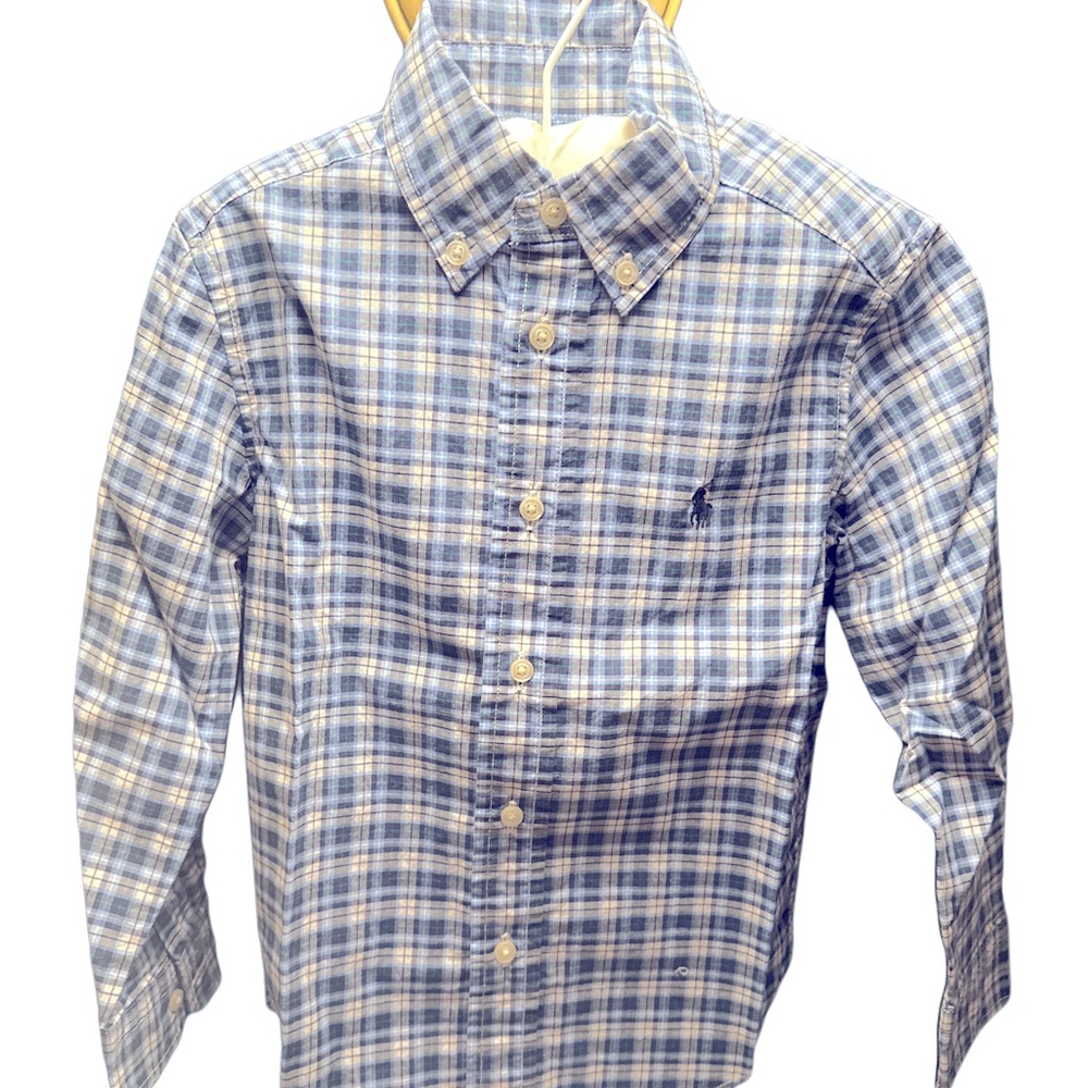 VGUC. Boys Ralph Lauren plaid button down. Size 4T